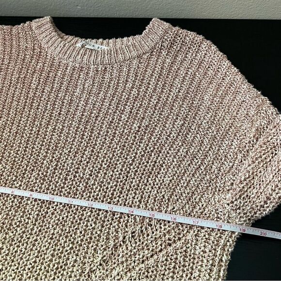 Veronica Beard Leah Rib Rose Gold Crewneck Sweater Medium Knit - Picture 12 of 13